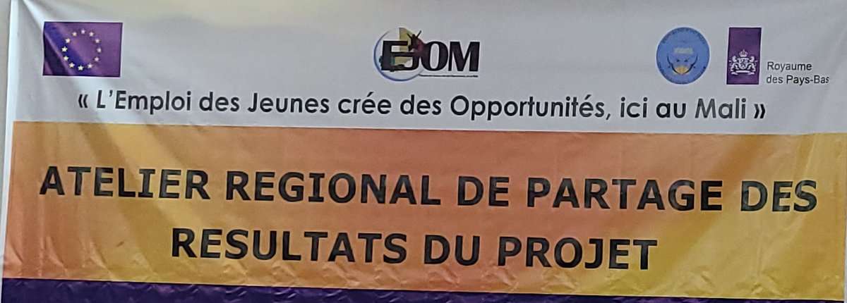 ProjetEjom's tweet photo. Organisation des ateliers de compte de rendu dans les régions d'intervention de EJOM (Kayes, Koulikoro, Gao et Bamako) les 29 Sept, 06 et 12 Oct et le 04 Nov 2021.
 
Objectif, informer les acteurs des résultats d’EJOM, des difficultés rencontrées et faire des recommandations. https://t.co/42ILT3Ib6F