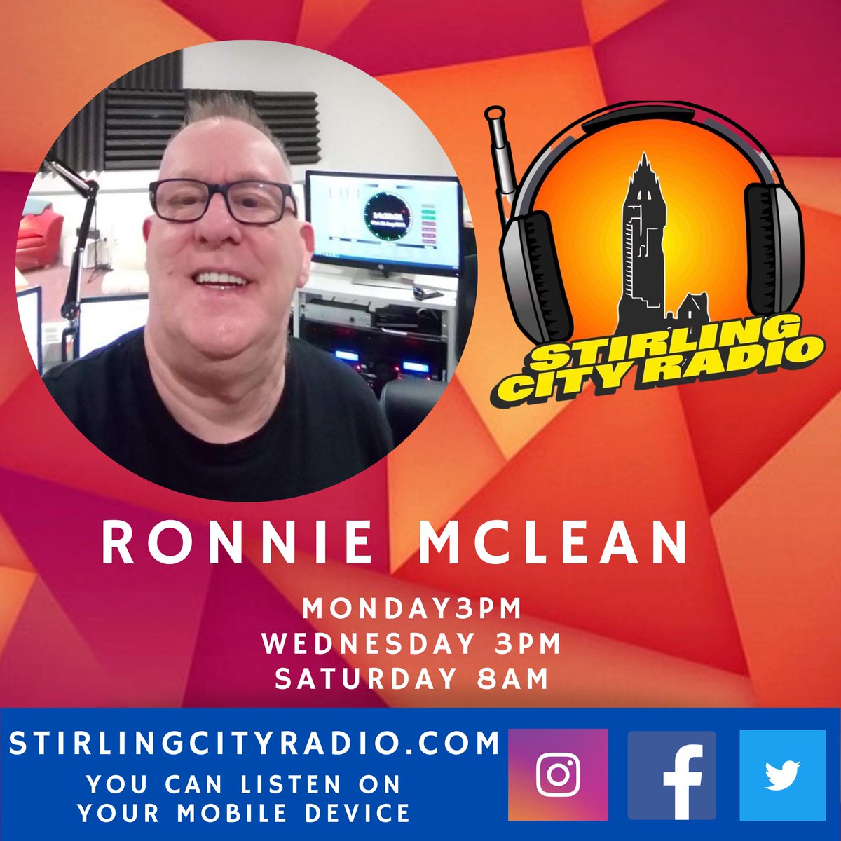 Join Ronnie McLean for Afternoon Delight from 3pm through to 6pm With drivetime from 4pm Ronnie will keep you up-to-date with traffic, weather and ‘What’s On’.
Hour 1 is easy / chill /love songs.
Hour 2    is music old and new  and features
Hour 3  music old and new and features
