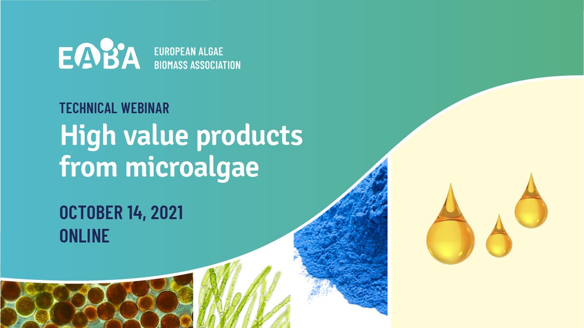 EABA_Algae's tweet photo. Interested in knowing more about high value molecules from algae and their path to commercialization?
Join us on October 14th !
https://t.co/1cfjPZ4OEu
#highvalue #algae #innovation #algaeworkshops https://t.co/jW2Oy0xulN