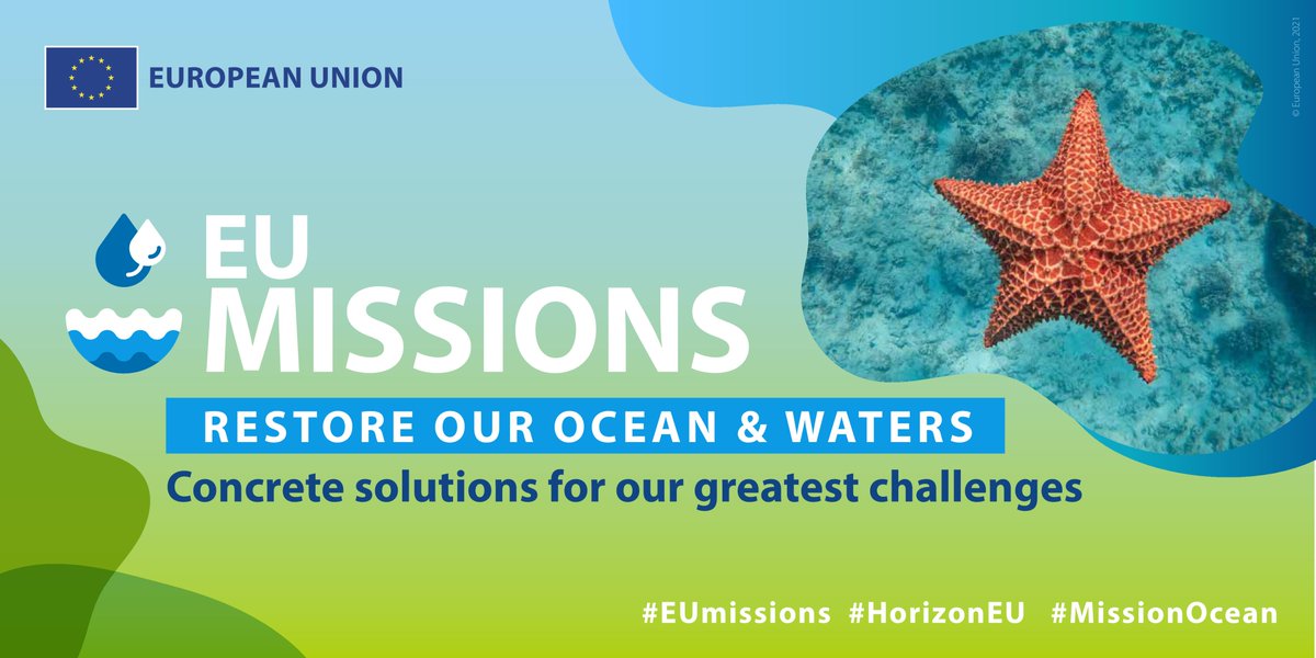 Today, we are launching the Mission Restore our Ocean and Waters #MissionOcean. The Mission will protect and restore aquatic ecosystems, prevent and eliminate pollution and make the #BlueEconomy climate-neutral and circular #EUmissions ec.europa.eu/commission/pre…