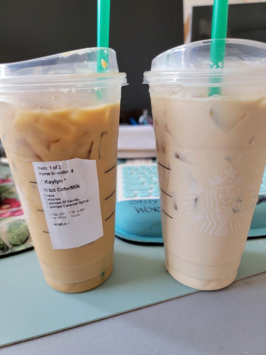 KaylynReiners's tweet photo. Hey @Starbucks when you order a coffee with milk and sub the milk for brevet, it doesn't mean add milk AND breve. And then tell me that I ordered it wrong. Terrible customer service https://t.co/13KhJJH6Tz