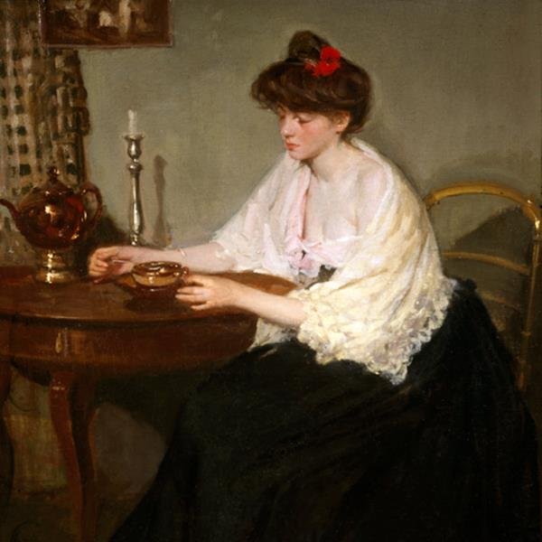 MFAStPete's tweet photo. ☕️Just waiting for the coffee to kick in...
Richard Edward Miller (American, 1875-1943), Woman Sitting at a Table (detail), c. 1903, Oil on canvas, Museum purchase with funds donated by the Collectors Circle
#NationalCoffeeDay #ButFirstCoffee #Coffee #MFACollection #MFAStPete https://t.co/9XV3Sz9w4K