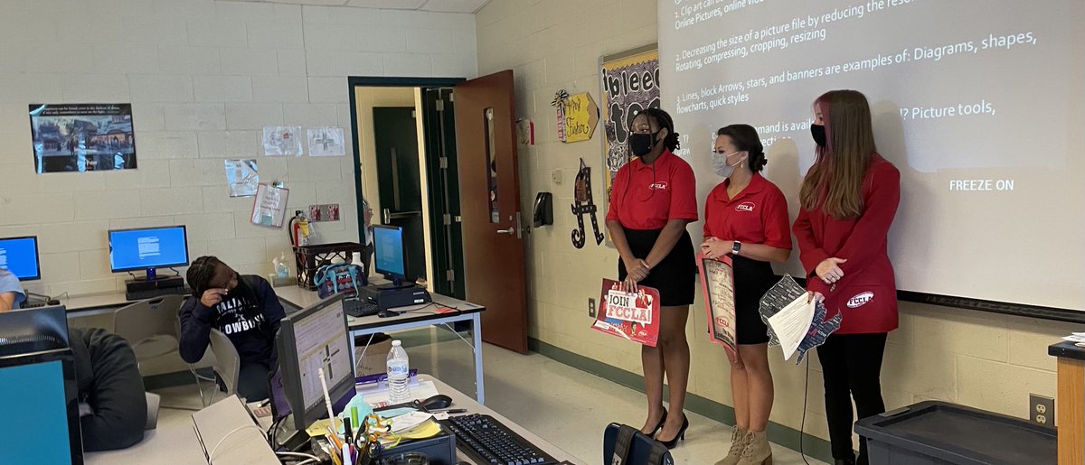 ⁦<a href="/NationalFCCLA/">National FCCLA®</a>⁩ these Ss are #leaders ⁦<a href="/WjhsNc/">West Johnston High School</a>⁩ Today they are speaking to classes encouraging others to join them.