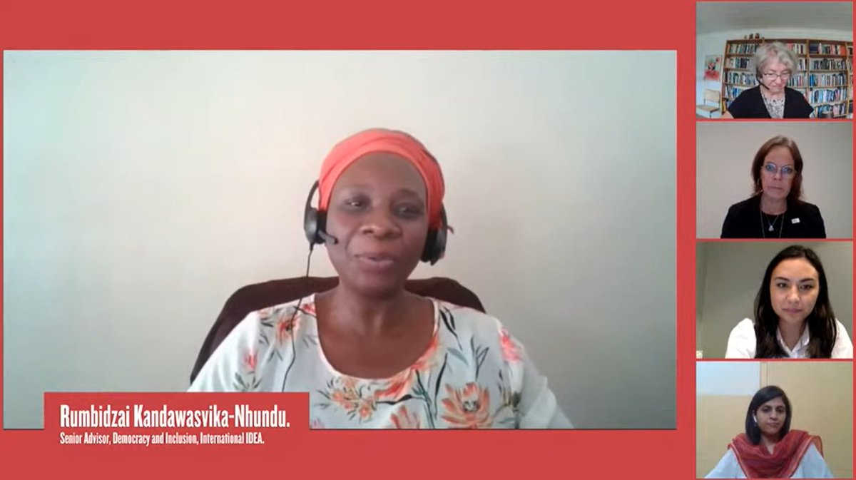 iKNOW_Politics's tweet photo. Political systems and political parties are not open to #womeninpolitics. Efforts should focus on #politicalparties because they are the gatekeepers of politics that determine who gets elected and nominated, says Rumbidzai Kandawasvika-Nhundu of @Int_IDEA.
#ElectedToLead https://t.co/Cy7MP2whHQ