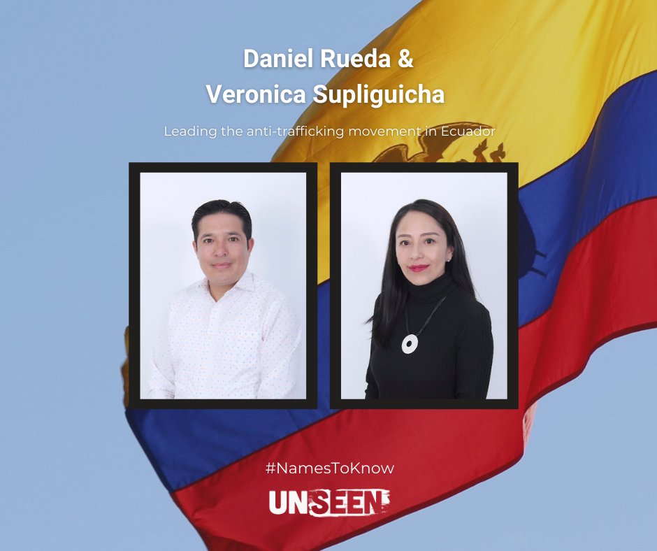 _weareunseen's tweet image. #NamesToKnow: Daniel Rueda &amp;amp; Veronica Supliguicha. 🇪🇨 Co-founders of Alas de Colibri, one of only 2 #humantrafficking shelters in #Ecuador. Together they've served more than 300 survivors of both sex and labor trafficking. Learn more: tipheroes.org/veronica-supli…