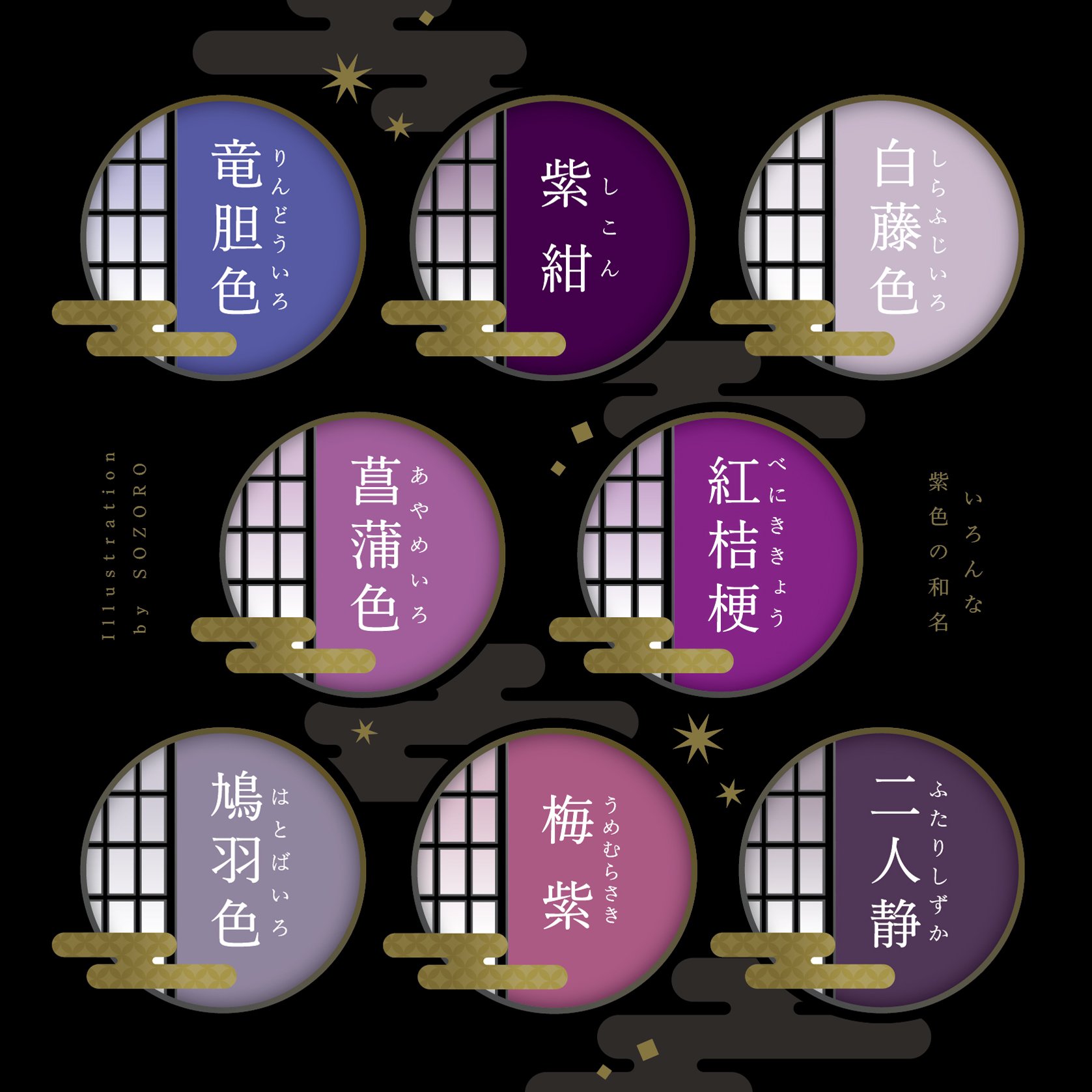 Sozoro いろんな色の和名 紫 青 緑 T Co Qo3rlctv2v Twitter