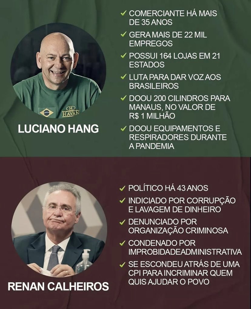 Quem ajudou mais o Brasil ? 
#SomosTodosLucianoHang