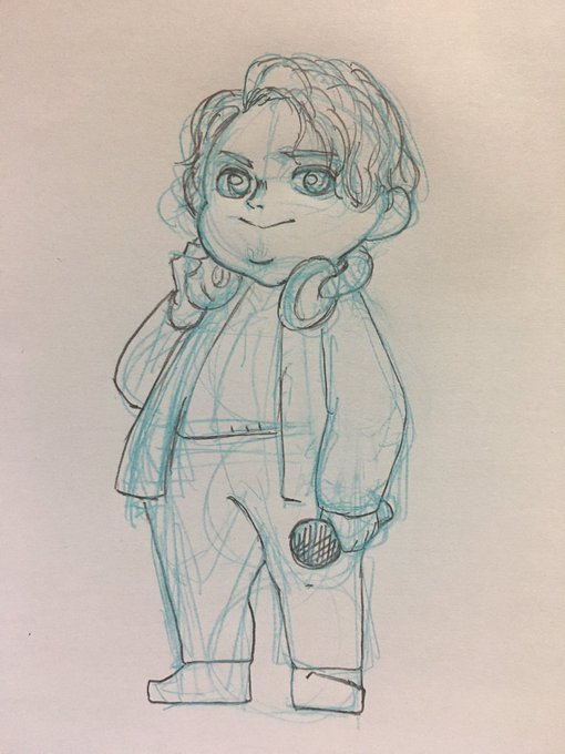 歌い手のコニーさん描いた 