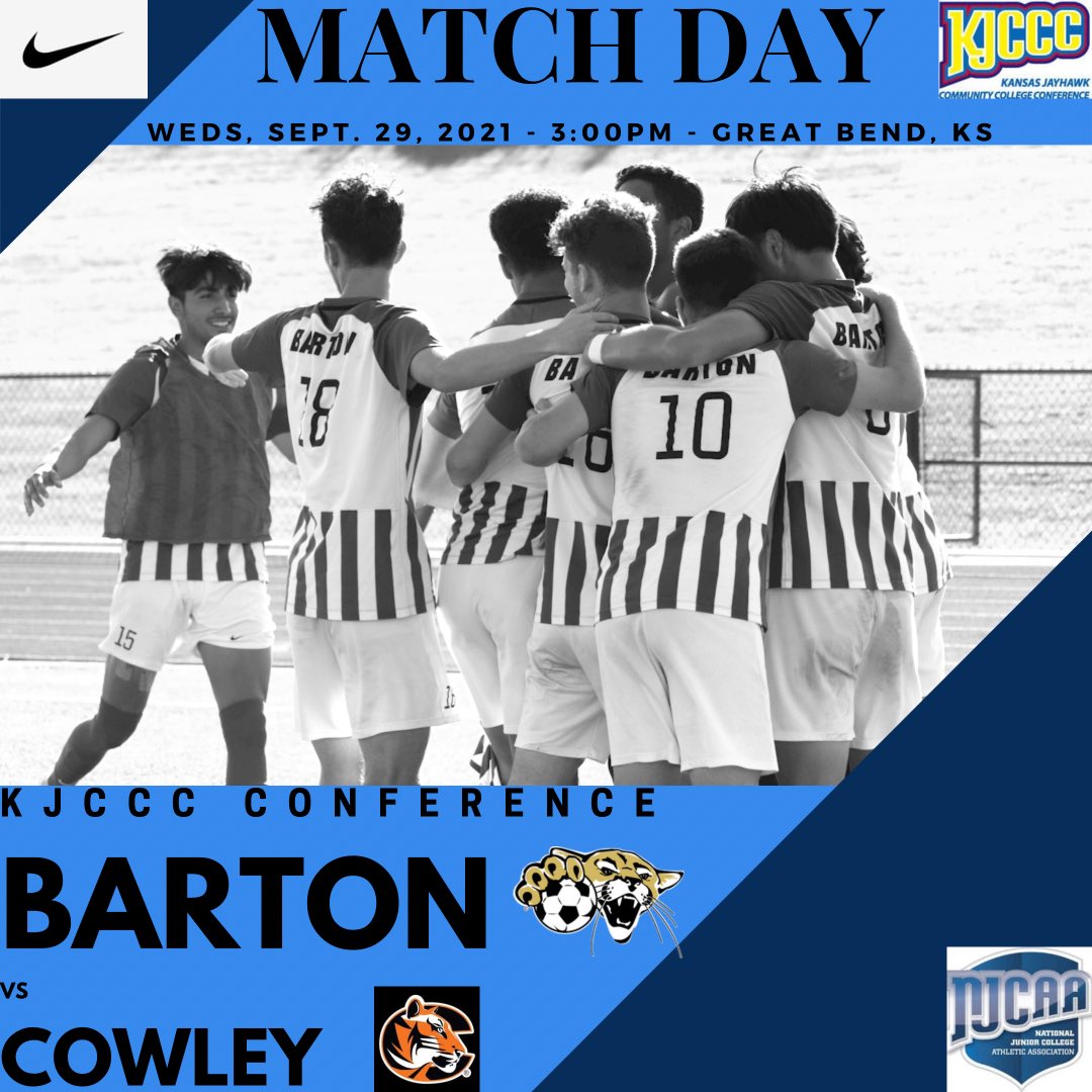 ⚽️CONFERENCE MATCH DAY!⚽️
🆚: Cowley
🕑: 3:00pm
📍: Barton Soccer Complex
💻: team1sports.com/bartonsports/?…

#FAMILY