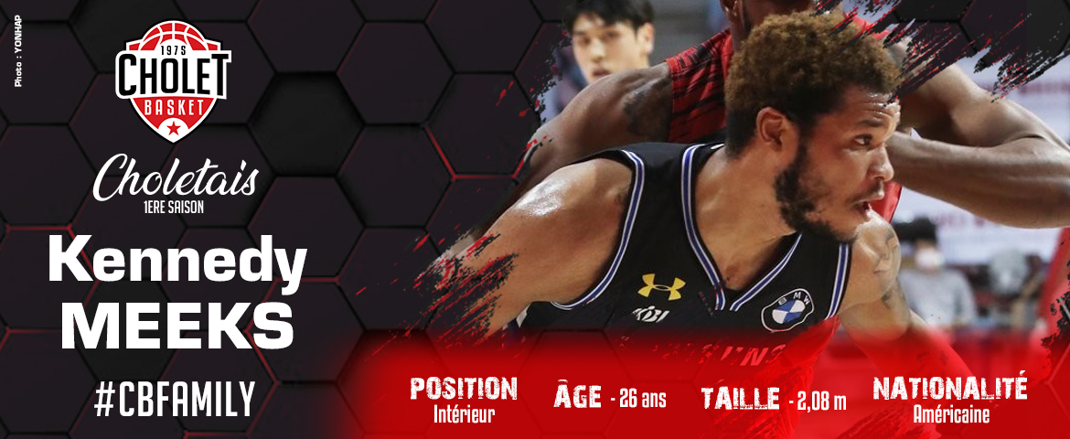 CB_officiel's tweet photo. 🚨 Info Recrutement 🚨

CHOLET BASKET est heureux de vous annoncer la signature de l'intérieur américain Kennedy MEEKS (26 ans – 2m08) pour une saison.

Plus d'infos 👉 https://t.co/3kTfbwvZ6v

Highlights 📽️ https://t.co/fvwmp872NI

#CBFAMILY #BetclicELITE @LNBofficiel https://t.co/umwNahfe3z