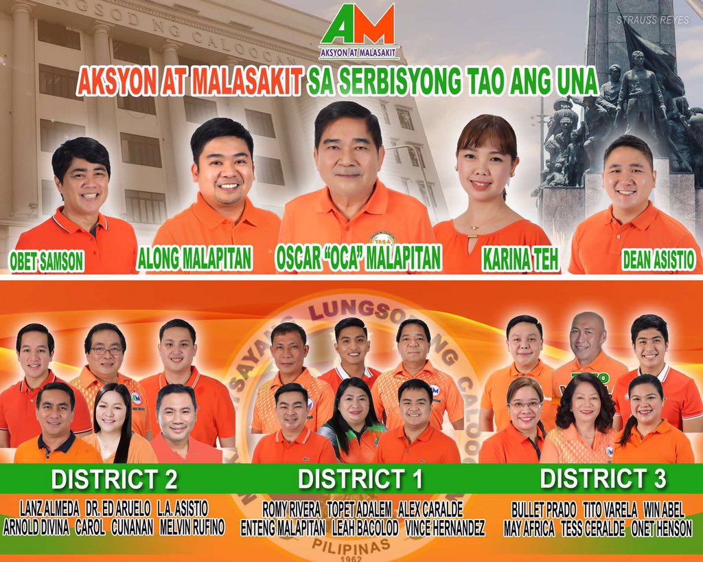 # Cong.Along malapitan ng caloocan nagpahayag na na tatakbo pagka mayor ng lungsod.ang ama na si mayor Oca Malapitan tatakbong cong. ng first District at buong team.@caloocan lgu@dzrh news!