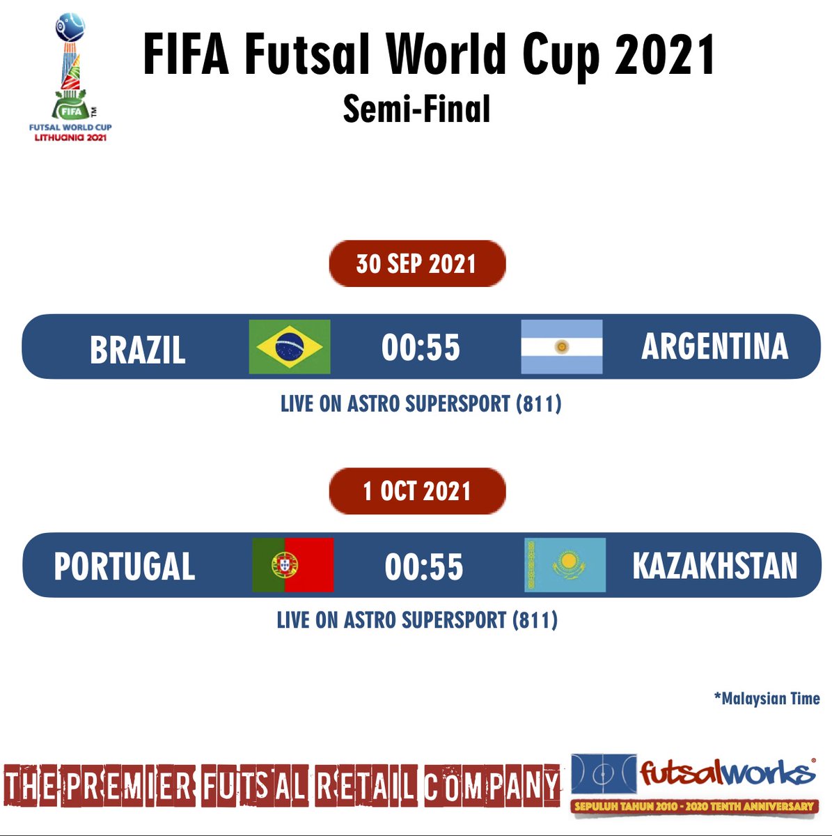 2021 cup futsal schedule world FIFA Futsal