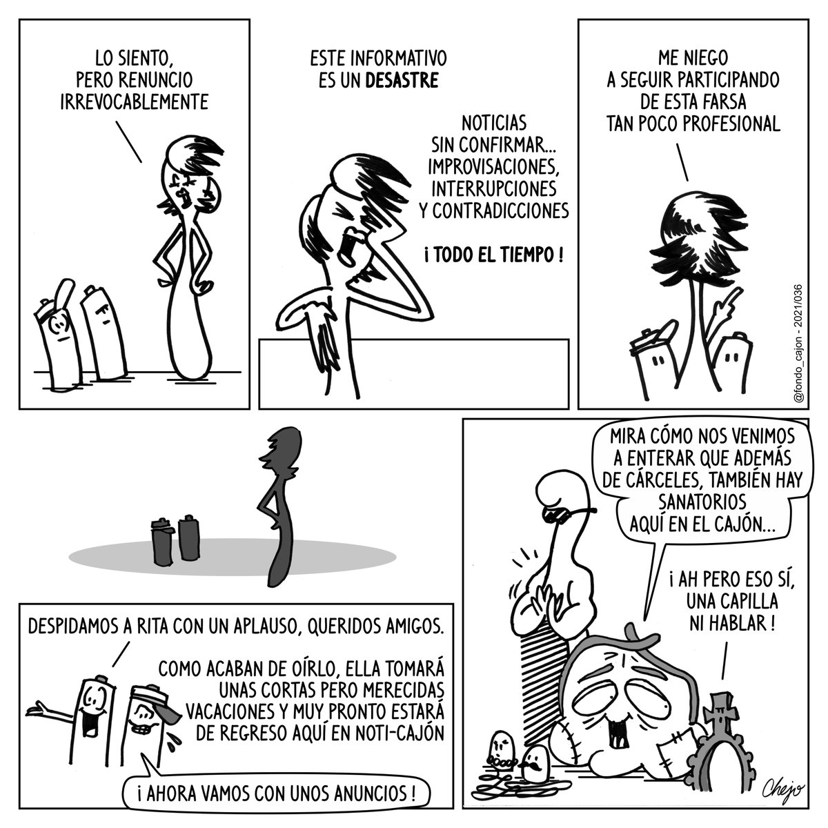fondo_cajon's tweet photo. #comic #humor #renuncia_irrevocable #este_informativo_es_un_desastre #farsa #PocoProfesional #ni_hablar #al_fondodelcajon https://t.co/hVqmv0rca9