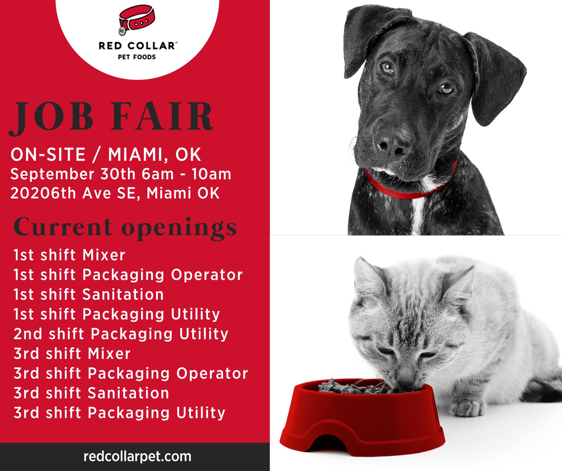 Red collar hotsell dog food