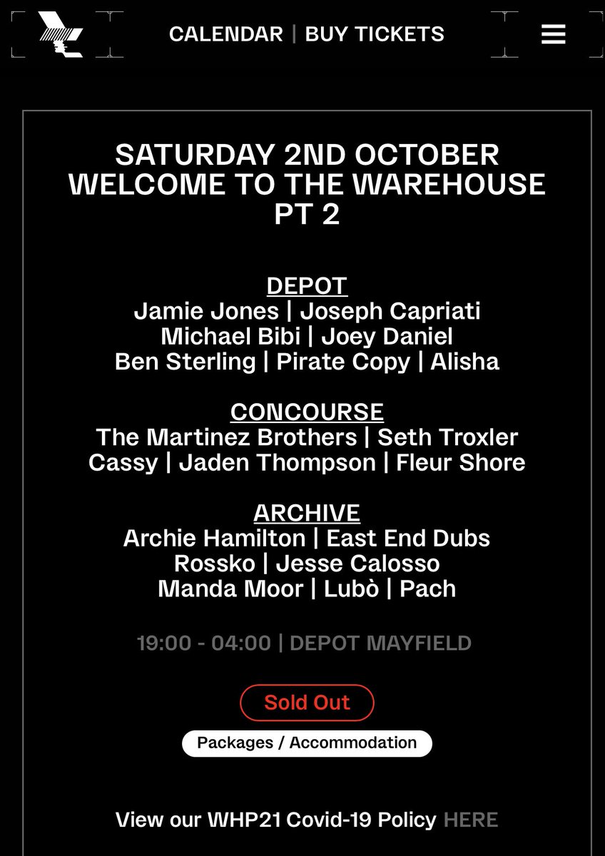 _JamieSwift's tweet photo. 🚨TICKET FOR SALE MESSAGE FOR INFO🚨 Warehouse Project 2nd October #whp #warehouseproject #manchester https://t.co/9SJ2cOXDqM