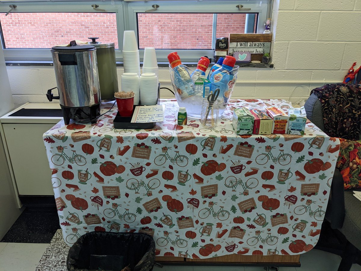 One thing I missed being DL last year was the amazing coffee cart <a href="/KGguarantee/">Kathy Wright (Guerriero)</a>'s class puts together!  These boys did a super job being hosts and explaining all the delicious goodies available! #hotappleciderforthewin <a href="/SullyES_LCPS/">Sully ES</a>
