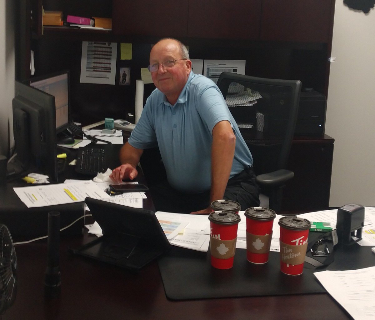 Good Morning Groveport!!
It’s a 4 coffee day for Lt Murphy when he has to work on payroll.  
The Lt works tirelessly behind the scenes on the administrative tasks keeping our patrol officers free to be out on the streets serving the community.