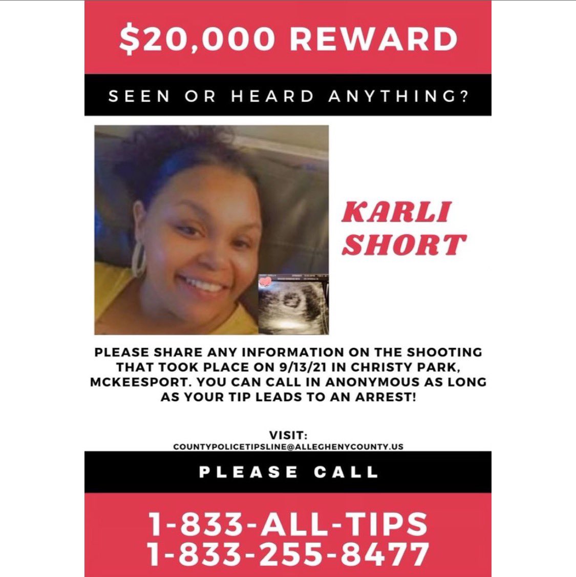 brandonshort43's tweet photo. PLEASE SHARE…if anyone has any info regarding the murder of my daughter, Karli Short, call 1-833-ALL-TIPS (1-833-255-8477). We are offering $20,000 for information that will lead to an arrest. You can remain anonymous and we will protect your identity . Please come forward. https://t.co/1ChFEUg17V