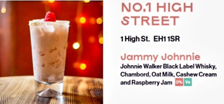We're taking part in Edinburgh cocktail weeks, from the 11th to the 24th of Oct you can get our signature cocktail for just £4 if you have purchased your wristband! #edinburghcocktailweek #vegancocktails #JohnnieWalkerBlackLabel #royalmile #visitscotland #cocktails