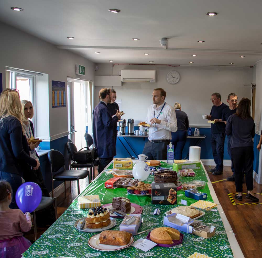Poeton's tweet photo. Talented bakers at both our Gloucester &amp; Cardiff sites took part in Macmillan’s World’s Biggest Coffee Morning last week producing a range of delicious cakes.
Over £500 was raised for a fantastic charity that offers vital support to those with cancer. 
#MacmillanCoffeeMorning https://t.co/zzL57XPPbr