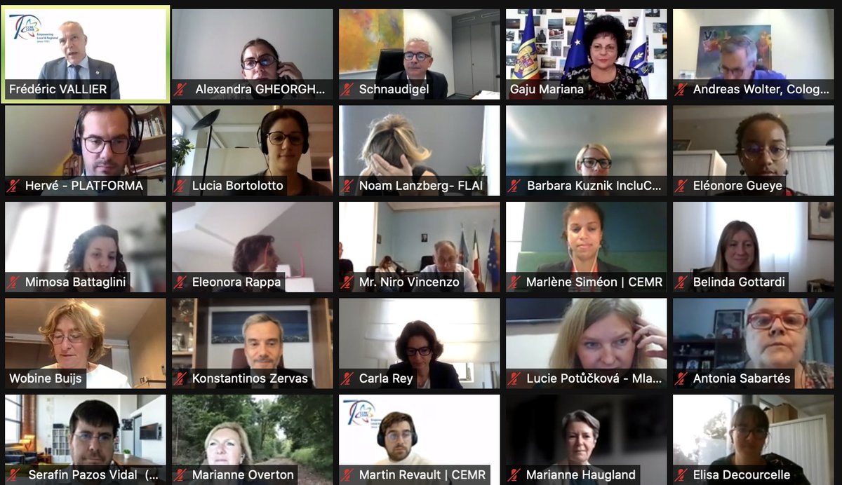 uclg_org's tweet photo. #CEMRmeets🔵🟡

The mayors highlight the need for a different kind of spatial planning &amp; access to resources, solidarity &amp; cooperation between different spheres of government, in order to be able to implement the public policies necessary to implement the EU's recovery strategy. https://t.co/Zi0Joa2PcG