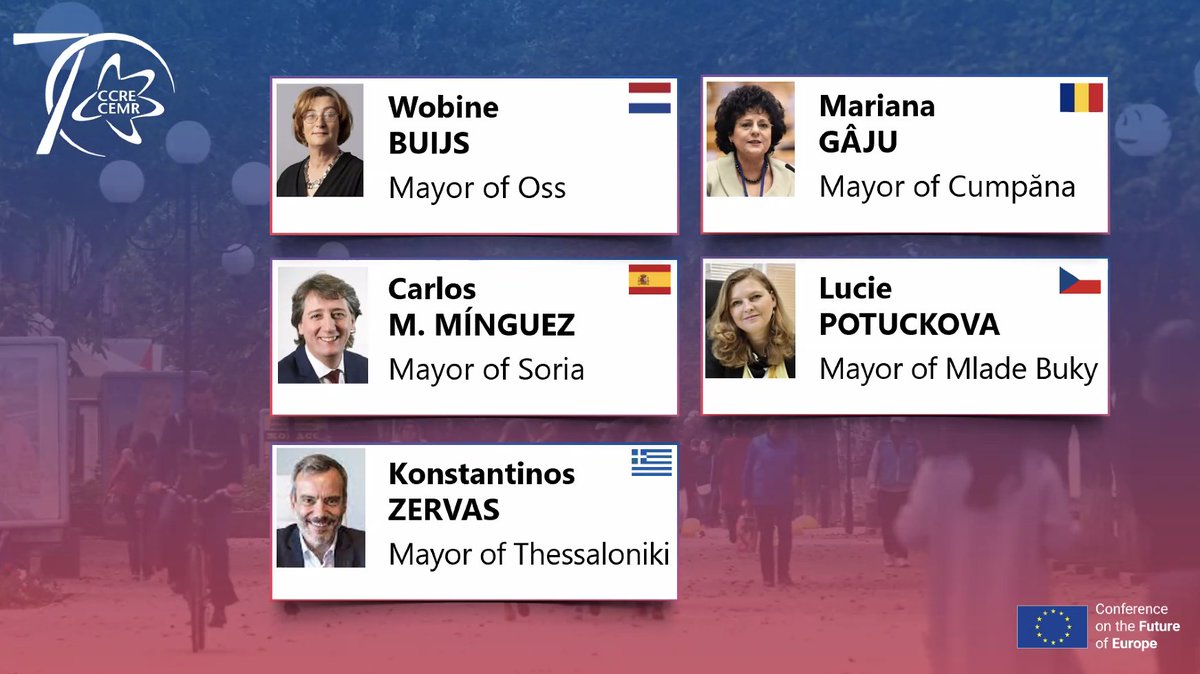 uclg_org's tweet photo. #CEMRmeets🔵🟡

The mayors highlight the need for a different kind of spatial planning &amp; access to resources, solidarity &amp; cooperation between different spheres of government, in order to be able to implement the public policies necessary to implement the EU's recovery strategy. https://t.co/Zi0Joa2PcG