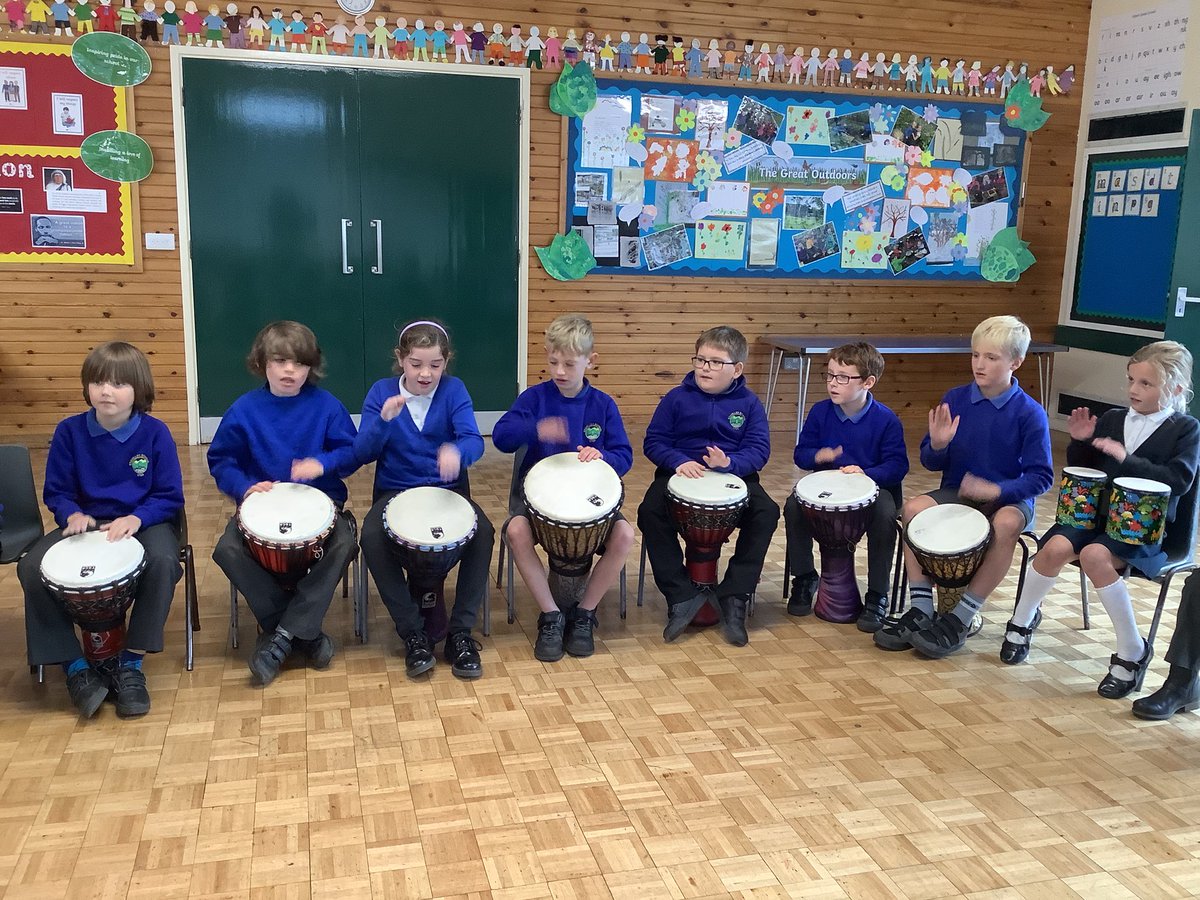 StaveleySchool's tweet photo. All is well when Zozo is back in school @CumbriaMusicHub #djembedrumming https://t.co/wOSodkHwYL