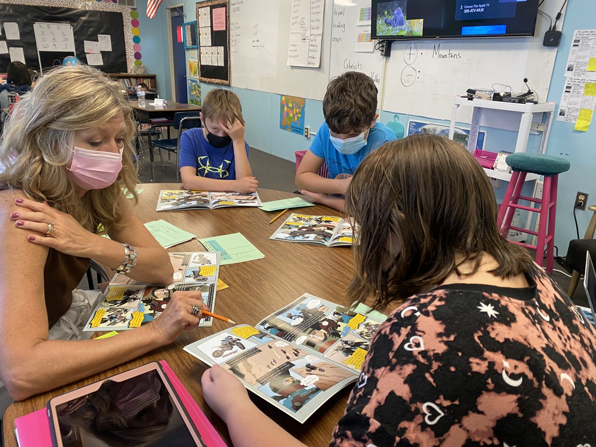 thompson_MES's tweet photo. Level 5 students working hard this morning in guided reading and on their pathways for their reading scales! @mrsmccallbronco @MorganBroncos https://t.co/pt0f5Xlb16