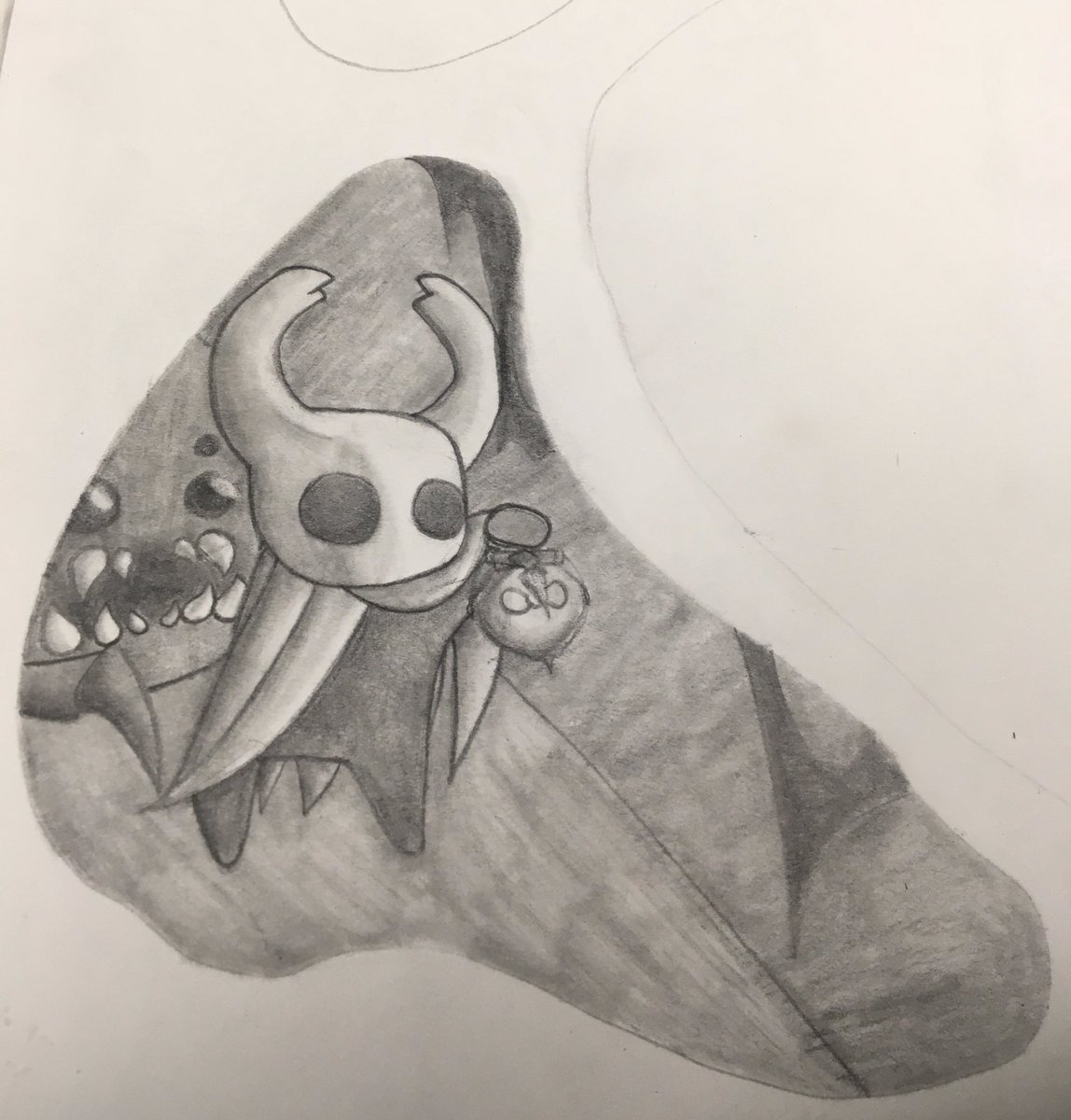 kyeloved's tweet image. Art Teacher Is Having Us Design Our Portfolios, So Here’s A Part Of It!! :]
#HollowKnight #Deepnest