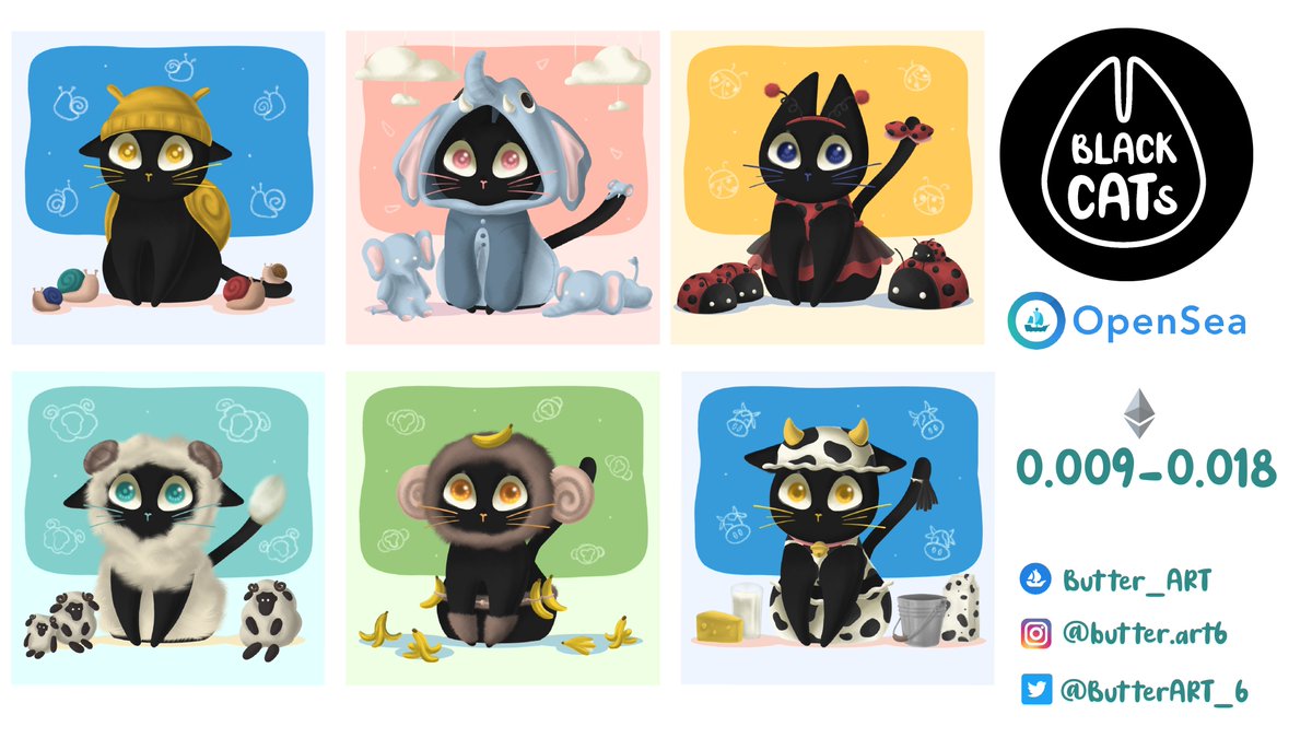 🔥NEW DROP🔥Black-CATs! collection🐈‍⬛
✨Available now!: opensea.io/collection/bla…
📌Discord: discord.gg/KKVRgcnzpU
💷Polygon: opensea.io/collection/bla…

Can support me by RT!🥰
#openseaartists #openseanfts #NFTCommunity  #nftcollector #NFTdrops #NFTcollectibles #NFTcollections