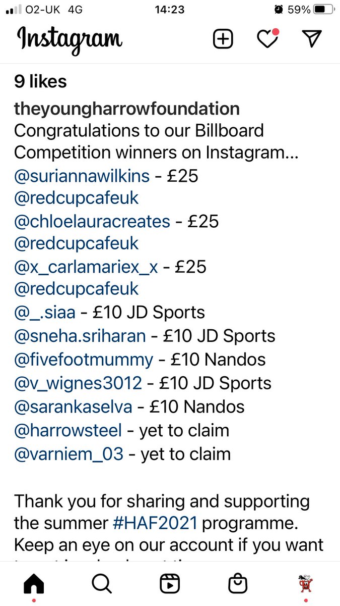 redcupcafeuk's tweet photo. Very proud that we donated more than Nando’s and Jd sports combined to @youngharrowf for their billboard campaign. #hospitality 1 - 0 #Retail. #notjustacafe #harrow #hospitalityindustry #choosehospitality #wevegotyou https://t.co/8C8ZLD3gkd