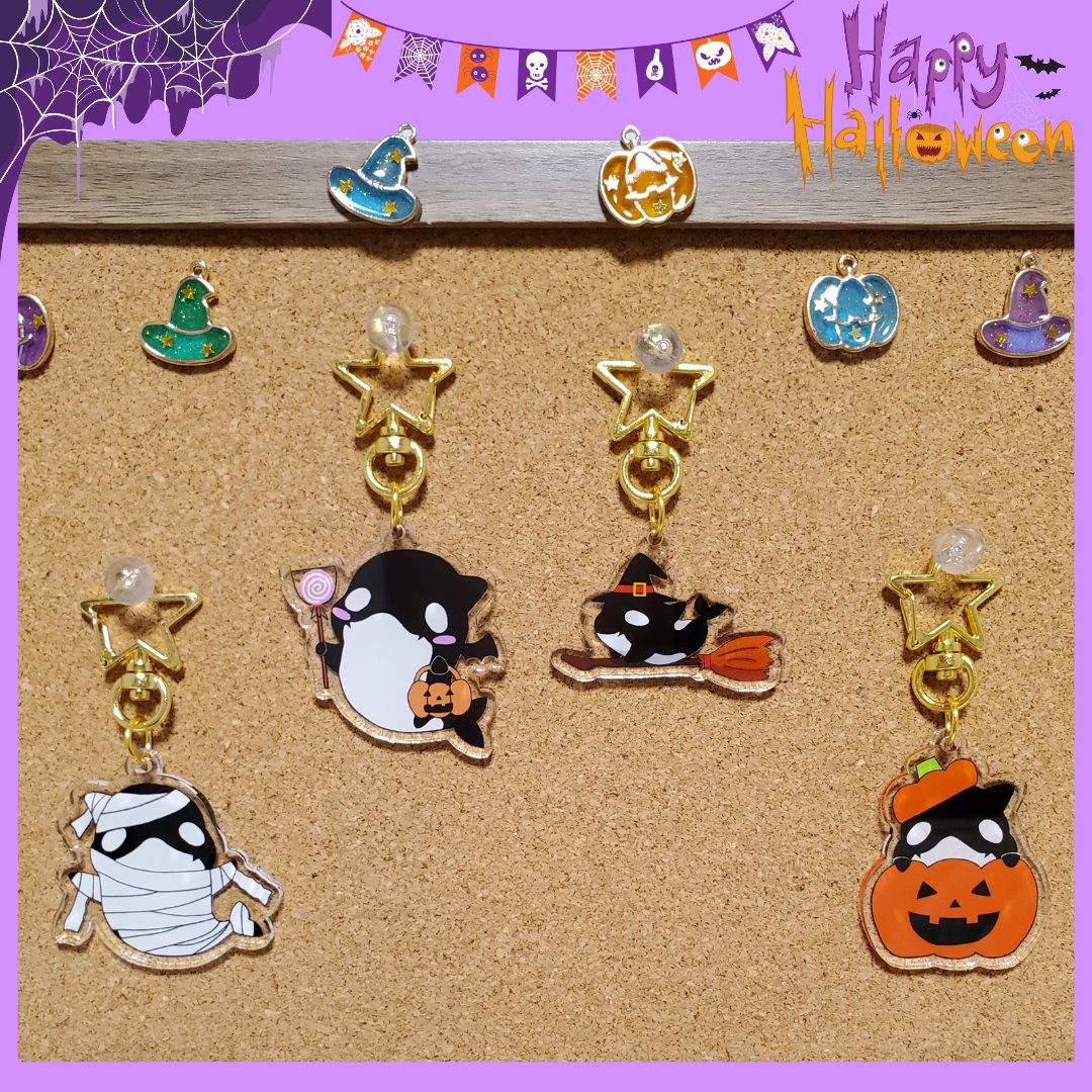 chocolatruby's tweet photo. オリジナルイラストの
『シャチのしゃっちゃん♡』で
アクリルキーホルダーを作ったよ！
可愛すぎて悶絶😍🤩💕ご購入はこちらから↓
https://t.co/mbiJs1FUCy
@acryl_tatsujin 
#アク達で作ってみた #シャチ #シャチ大好き #orca #シャチグッズ #ハロウィングッズ #アクリルキーホルダー https://t.co/zPHlhgWEVW