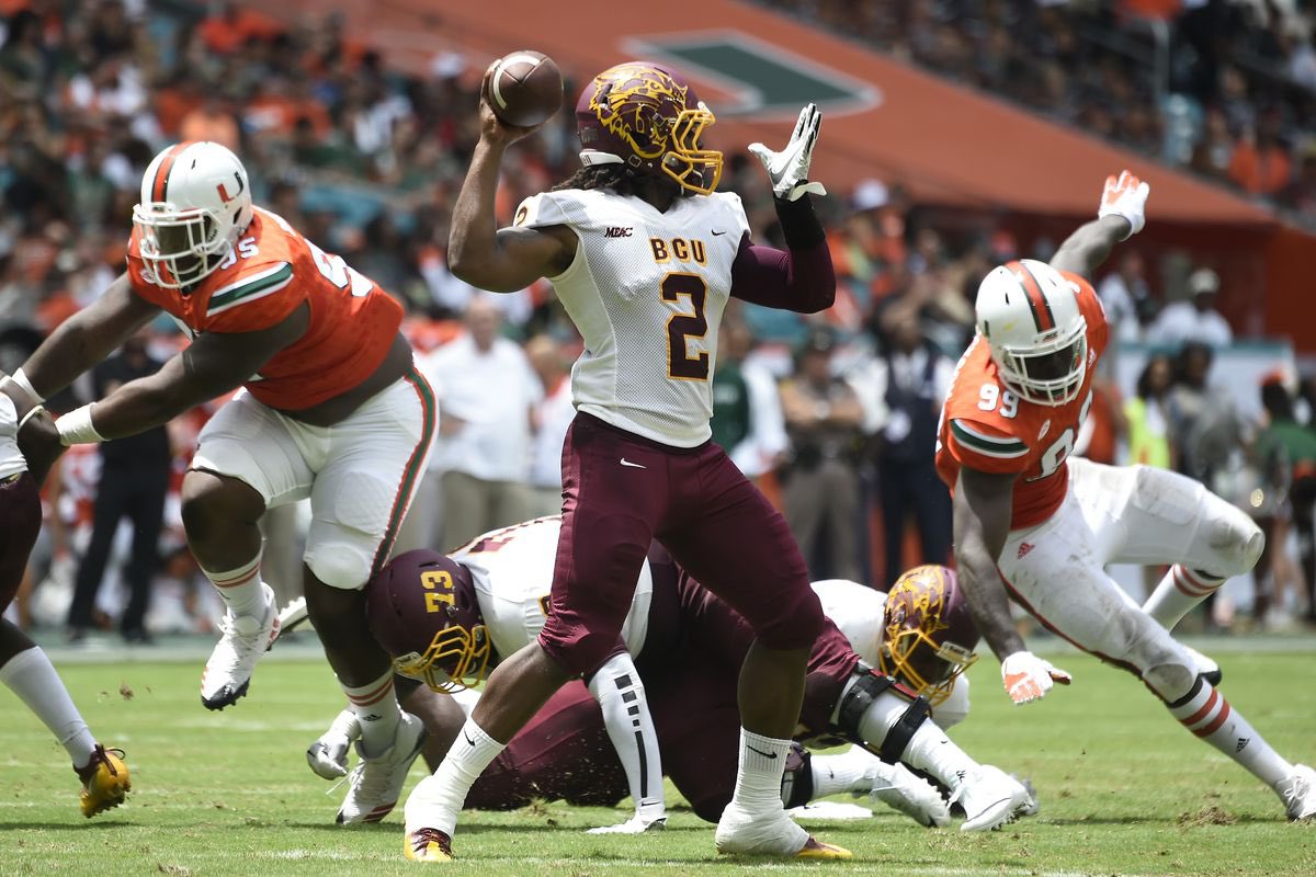 Branden5mc's tweet photo. After a great talk with @CoachDHayes1 I am blessed and honored to receive an offer from The Bethune - Cookman University!!! @BCUGridiron #longlivemiami๐ #longliveleek https://t.co/j3WHPSvtdJ