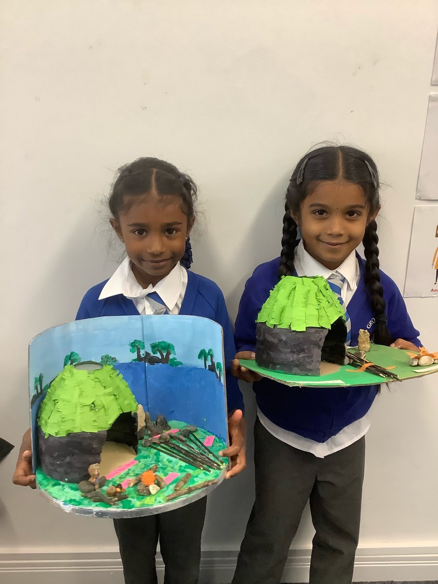 GroveRdSchool's tweet photo. We are always so happy to share additional work that children complete at home.  These roundhouses are a great example of some extra History learning at home.  Well done! https://t.co/Sldi5BiURi