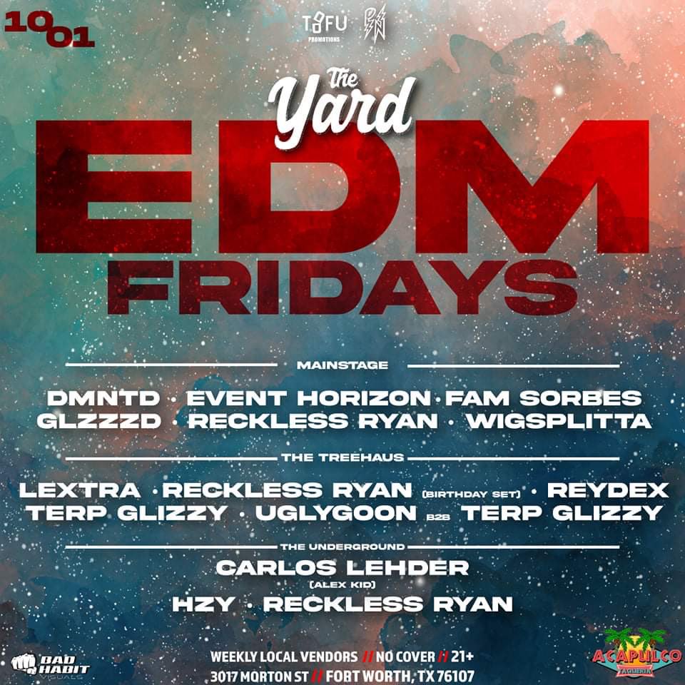 THIS FRIDAY, WE GETTIN RECKLESS AF!!!

The reckless bday party! 

Catch me doing the triple threat, the trifecta, the triangle of house!!! 

WE GETTIN RECKLESS ON ALL 3 STAGES AT THE YARD IN ONE NIGHT! 

Free event! 

<a href="/PulsationNation/">PN Presents</a> 
<a href="/TheYardFTW/">The yard</a>