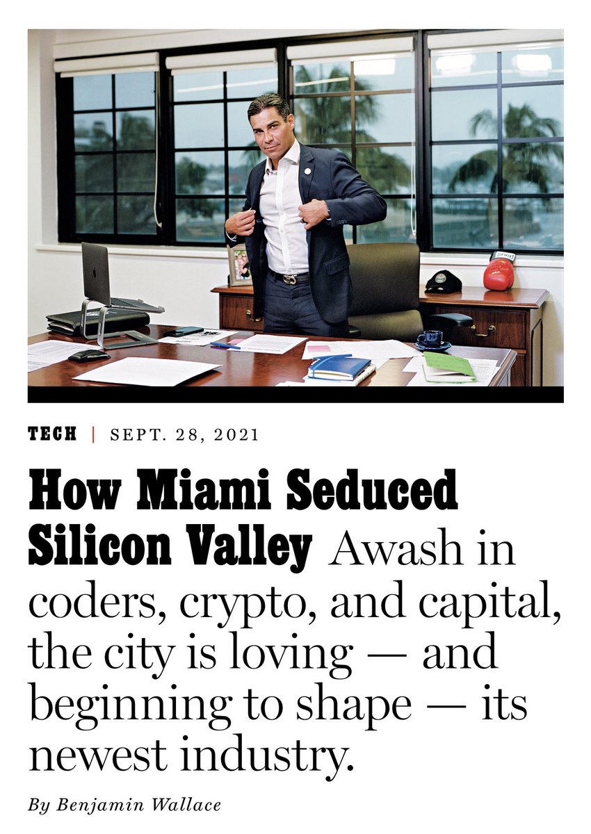 Mayer's tweet photo. El alcalde de Miami @FrancisSuarez ha redefinido lo que es ser alcalde: creando miles de empleos, nuevas industrias industrias, atrayendo inversion, generando ingresos sostenibles para la ciudad— un simple rockstar del servicio público y digno de ser homologado. https://t.co/PWS1dVBYSF