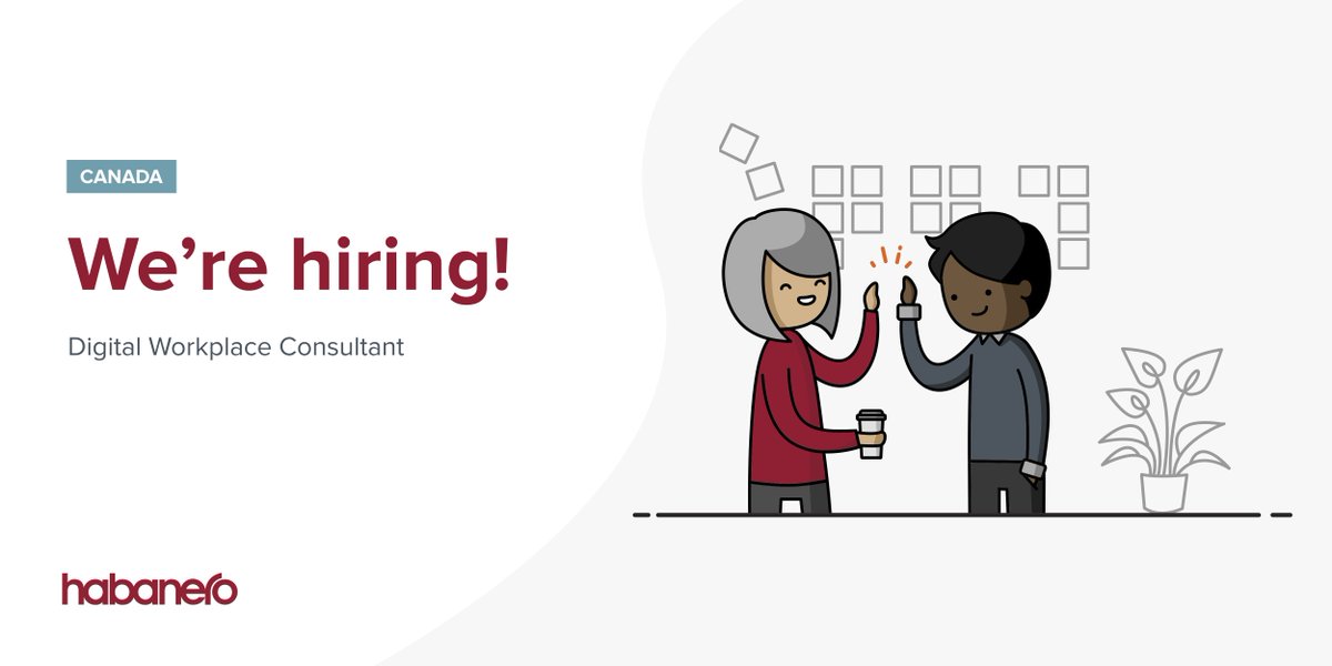 HabaneroConsult's tweet photo. Hey Digital Workplace Consultant!: Do you have experience in a client-facing role, helping to create #intranets and  implementing digital workplace programs of work? Join us! https://t.co/SRur4gBitB #hiring #techjobs #Vancouver https://t.co/KR6dCWynVR