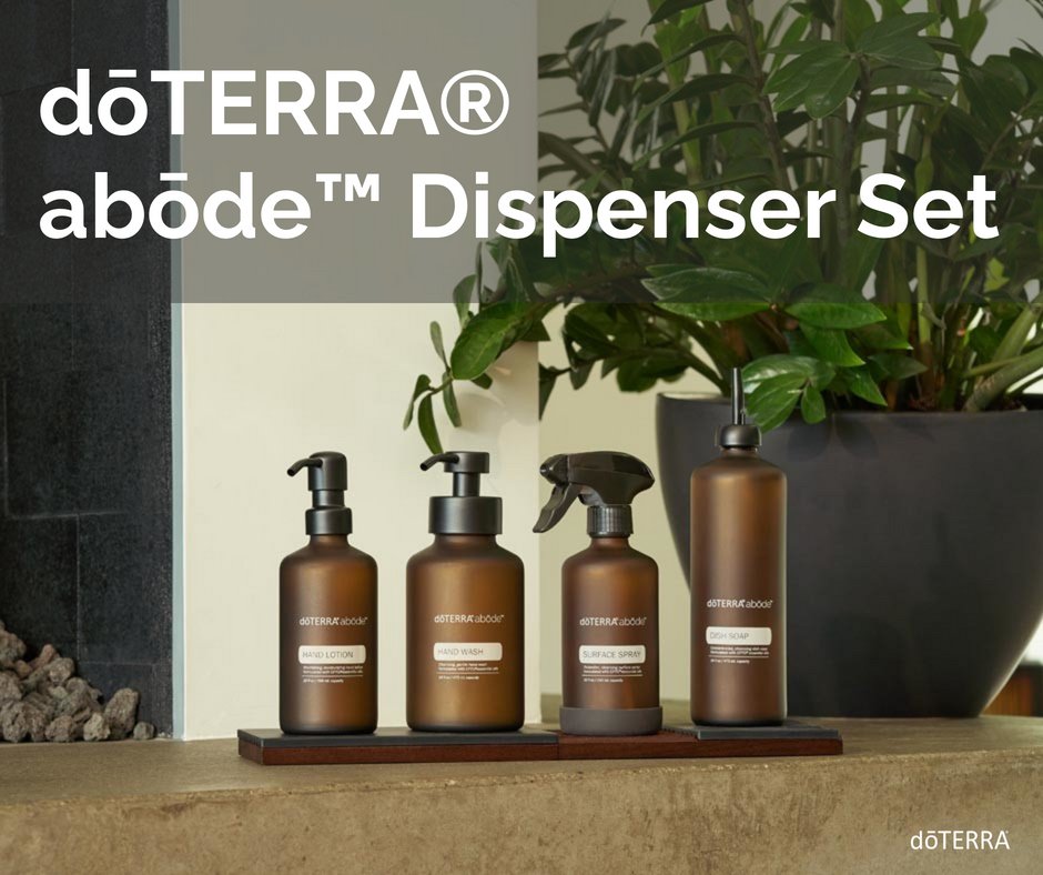 LovingHandsPHX's tweet photo. I am loving these the most of my convention kit products.  
The new abōde™️ line includes beautiful glass dispensers! Use these dispensers to endlessly refill your cleaning products with abōde.
What is your favorite product from the convention kit. https://t.co/uvEcLqQp65