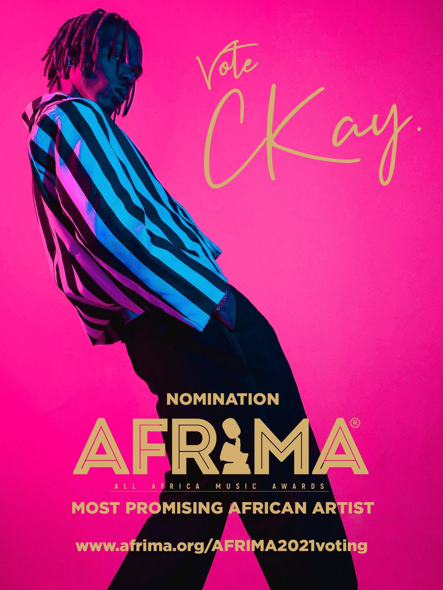 WMAfrica's tweet photo. .@ckay_yo has been nominated for an @AFRIMAWARDS - and you can help him bring the award home! Vote here: https://t.co/bLWwUYvAQn https://t.co/NllopkDcql