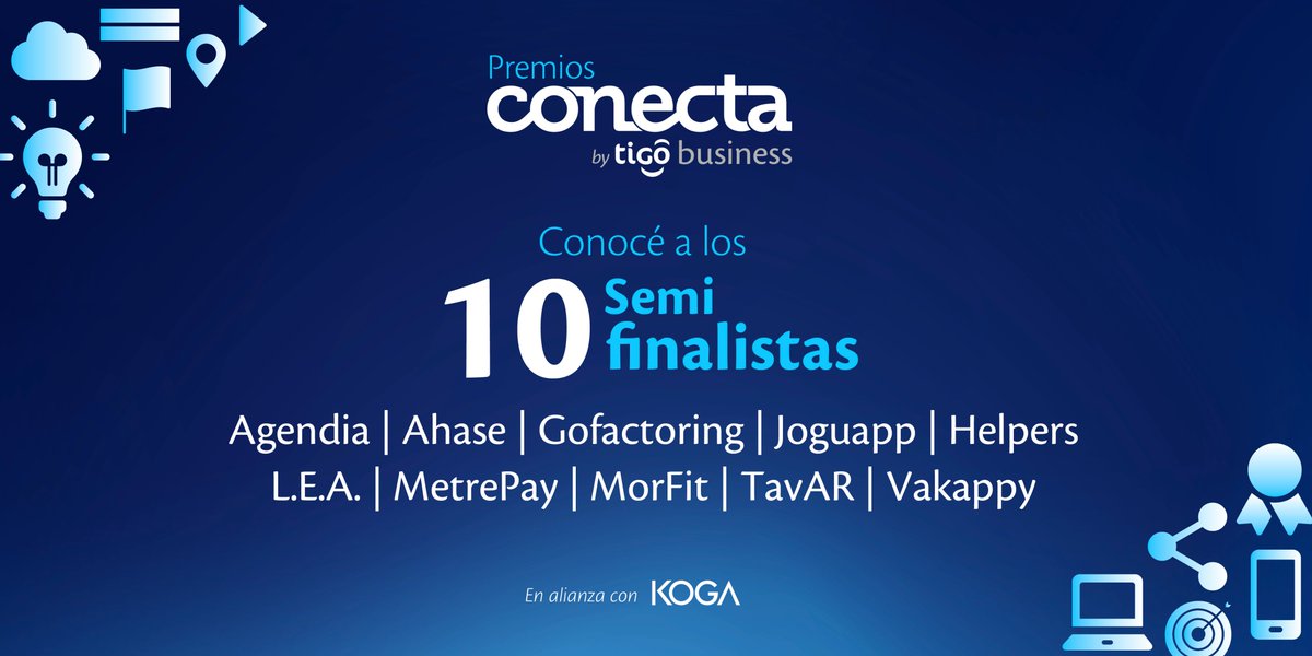 conectaPY's tweet photo. ¡Conocé a los semifinalistas de #PremiosConecta! 🤩

Los 10 equipos seleccionados recibirán talleres de formación y mentorías, para potenciar sus ideas y prepararlos para el Pitch de la Gran Final. https://t.co/Ph1QsGscEx