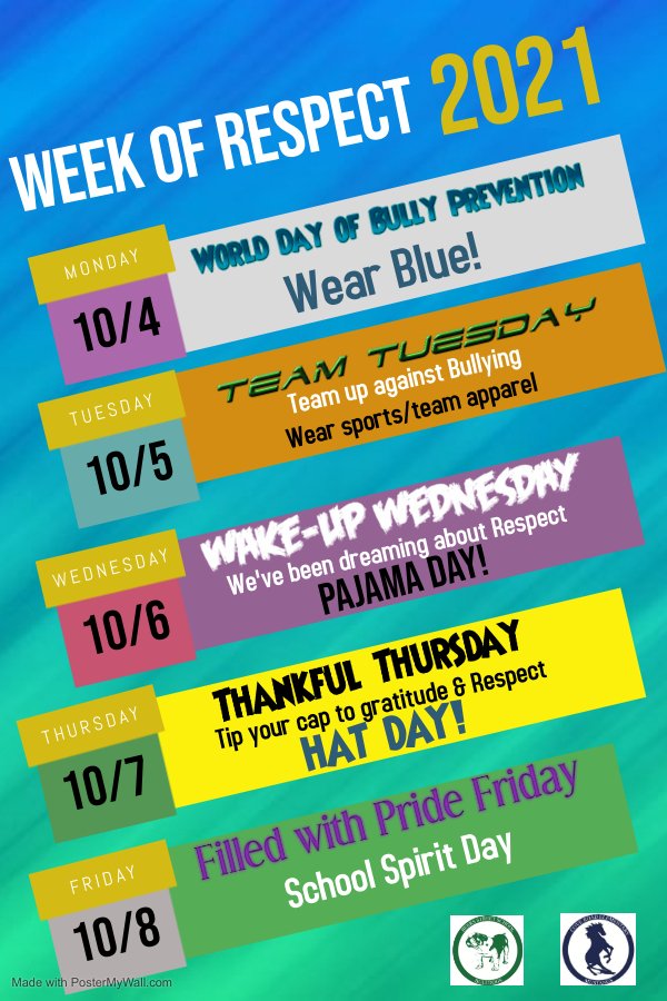 Mrs. Ackermann (@hazletcounselor) on Twitter photo Next week is the Week of Respect! Get excited 🥳 #weekofrespect2021 <a href="/BeersStreet/">Beers Street School</a> <a href="/CRSmustangs/">Cove Road School</a> Next week is the Week of Respect! Get excited 🥳 #weekofrespect2021 <a href="/BeersStreet/">Beers Street School</a> <a href="/CRSmustangs/">Cove Road School</a>