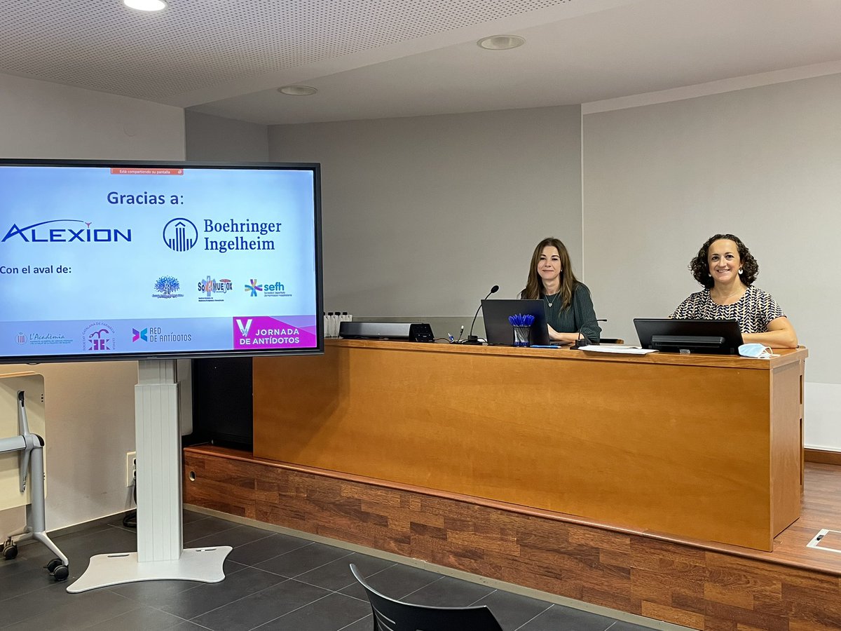 A punto de empezar la V Jornada de Antídotos de la <a href="/sefh_/">S.E.F.H</a> <a href="/SCFarmClin/">SC Farmàcia Clínica</a> con el aval de <a href="/La_FETOC/">FETOC (Fundación Española de Toxicología Clínica)</a> y #SoCMUETox