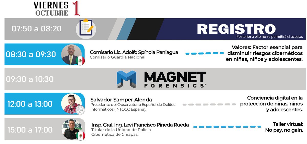 intocc's tweet photo. Nuestro Presidente de INTOCC, Exp. Salvador Samper Allenda, estará participando del Primer Congreso Internacional de Ciberseguridad en el estado de Hidalgo, México 
Para más información apuntarse al siguiente link https://t.co/U1rCajsGUK https://t.co/yOFuFfsXRK
