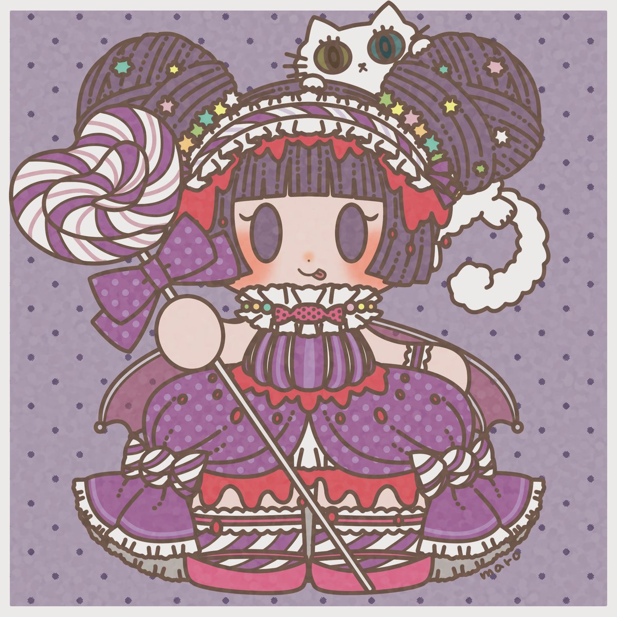 mar0mar0ma's tweet photo. 🍬Candy girl🍬

#illustration #イラスト https://t.co/tdsuZMzIwu
