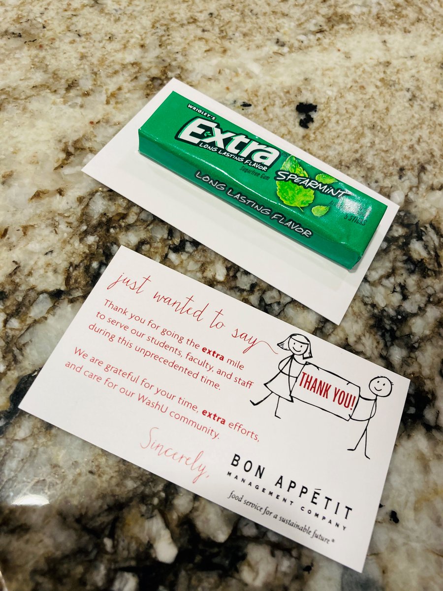 WUSTLdining's tweet photo. We love our dining staff and wanted to support each and every one of them for going the "extra" mile. We also really love puns! https://t.co/YhX3hmJLmE