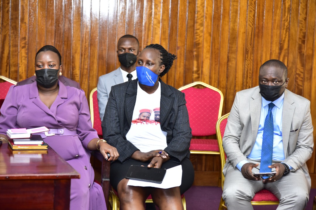 MathiasMpuuga's tweet photo. We have resolved to keep away from Parliamentary sittings until the due process in the prosecution of our colleague MPs @AllanSsewanyana &amp; @HonSsegirinya plus all Opposition supporters held in military detention is followed. #FreeAllPoliticalPrisoners https://t.co/PVEGDLvysW