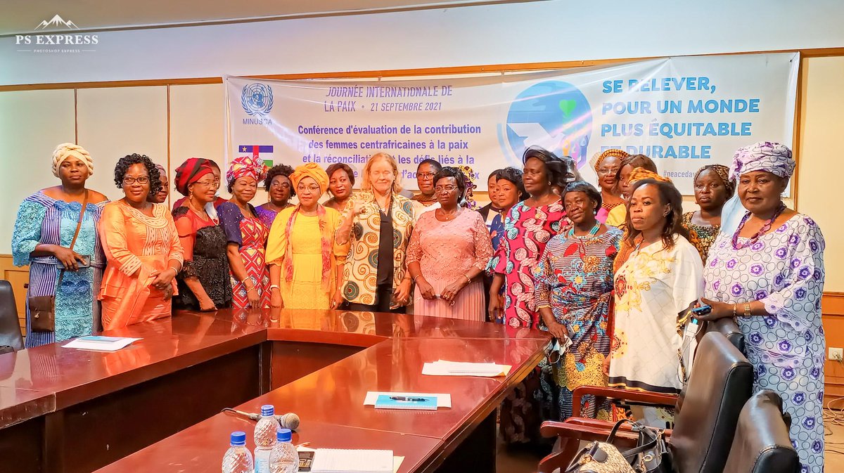 minpgpffe's tweet photo. #JournéeInternationaledelaPaix, le Ministère de la Promotion du Genre, de la Protection de la Femme, de la Famille et de l’Enfant en collaboration avec la @UN_CAR a organisé le vendredi 24/09/2021, la conférence débat sur la contribution des femmes à la paix en RCA. 

@RcaUnct https://t.co/AZgjjPHAGD