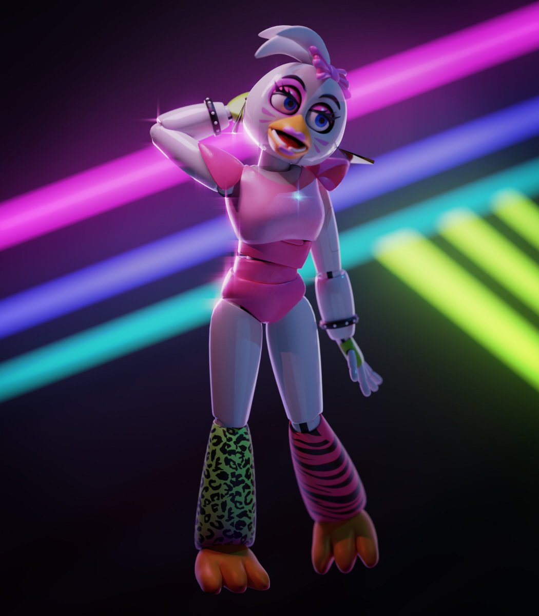 Glamrock Chica!(Model by. #fnafsecuritybreach. pic.twitter.com/vTwVemqpAb. 