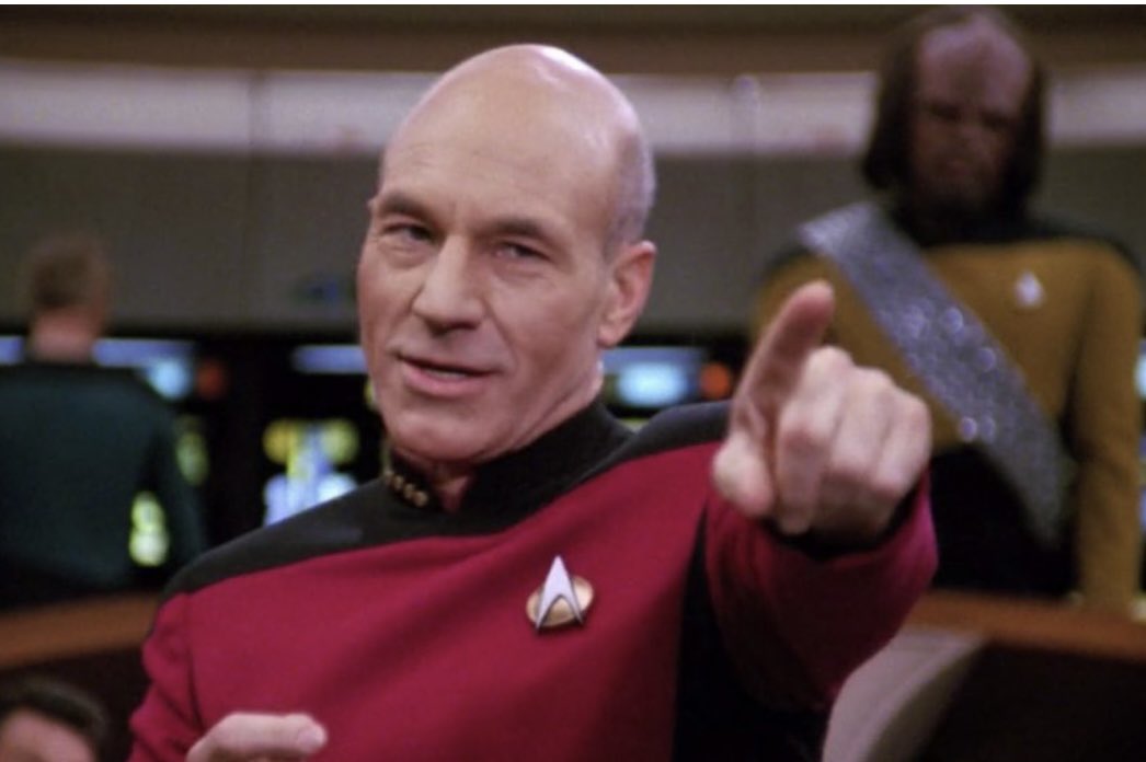 DoctorLongscarf's tweet photo. Has any franchise ever done more to normalize bald men In positions of power?

#startrek #StarTrekTNG #StarTrekDS9 https://t.co/MMknVrm1bB