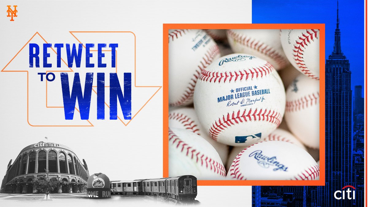 ⚾️ RT to Win ⚾️

Retweet this for a chance to win a game-used baseball courtesy of @CitiBank. For every 1,000 retweets, we will pull another winner! #ThxMetsFans